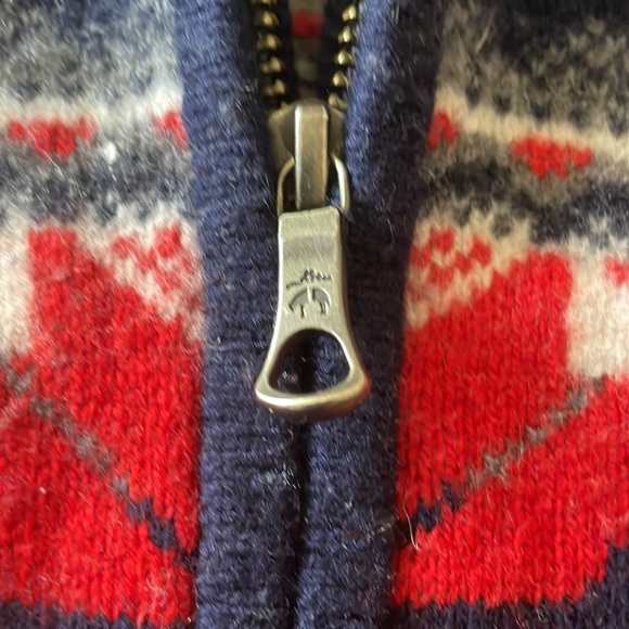 Brooks Brothers Boys Sweater size Small blue & Red Long Sleeve sip up - Picture 3 of 5